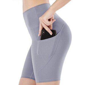 Lianshp Women's High Waist Yoga Shorts Size S